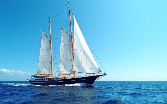 Sailing Yacht Maltese Falcon under full sail